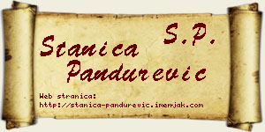 Stanica Pandurević vizit kartica